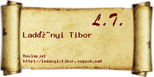Ladányi Tibor névjegykártya